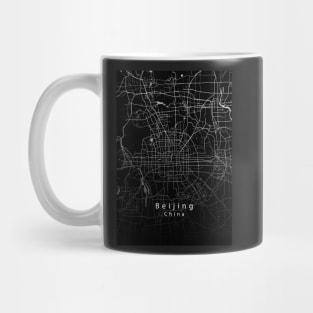 Beijing China City Map dark Mug